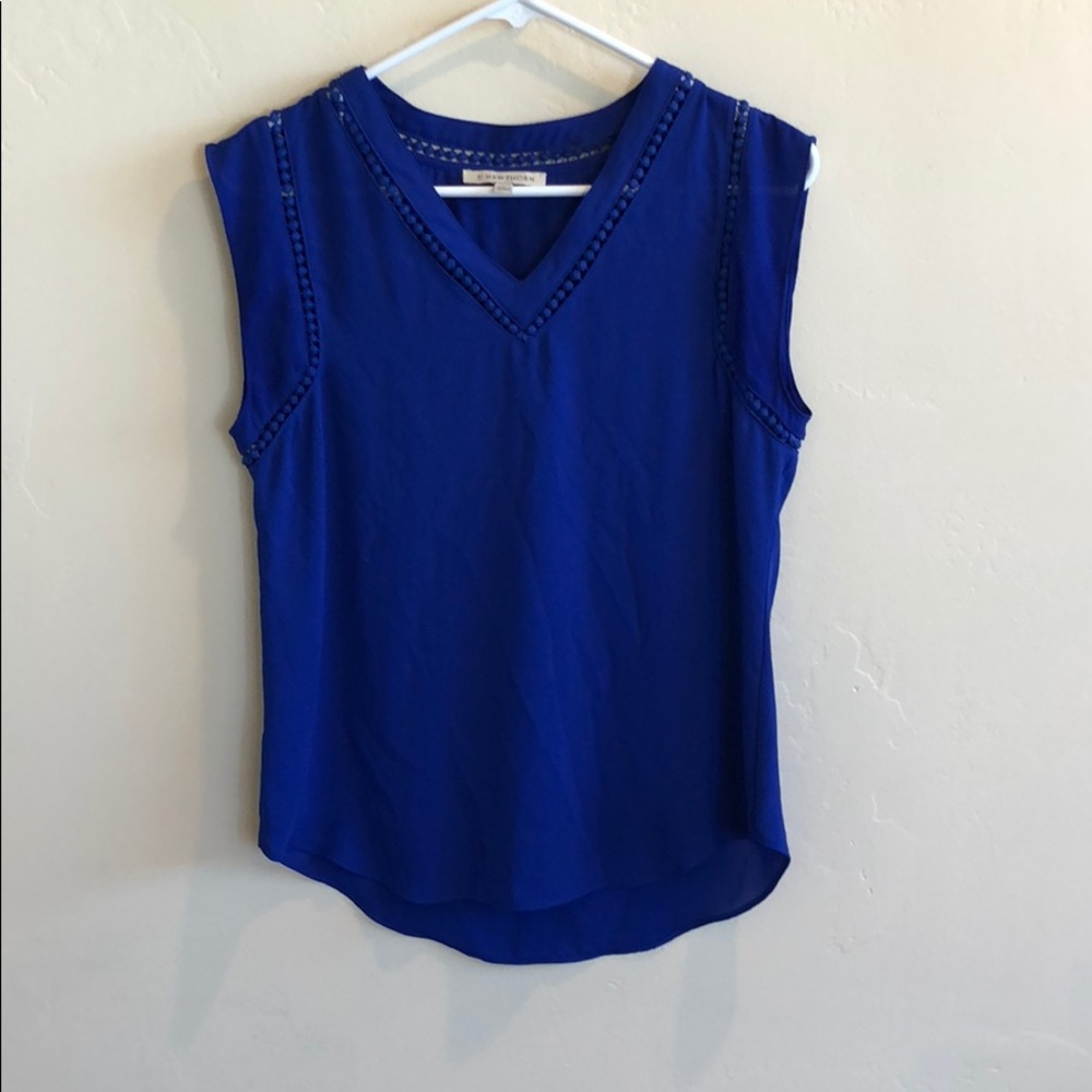 Royal Blue Embroidered Blouse
